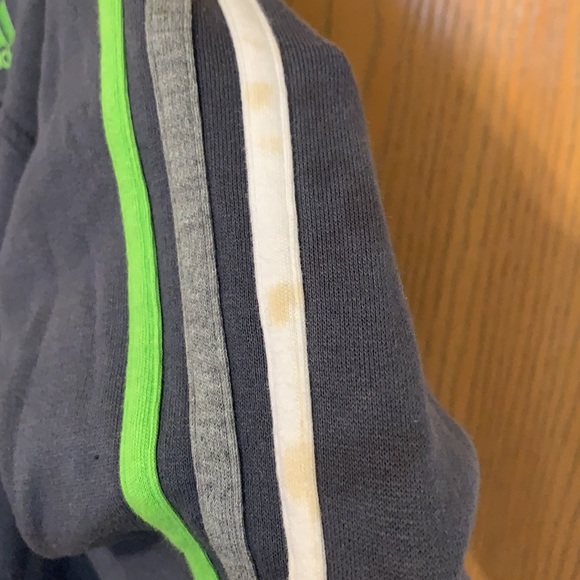 Adidas grey hoodie with multicolor strips - Picture 5 of 7